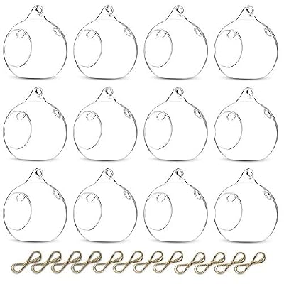 Sziqiqi Boules De Verre Creatives, Bougeoir De Mariage Romantique/anniversaire/vacance, Bougeoir Decoratif (12Pcs/set)