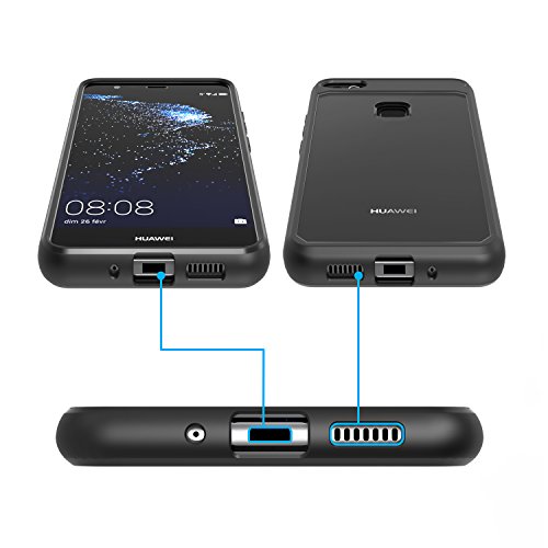 Funda Huawei P10 lite  Carcasa Huawei P10 lite SPARIN Material TPU Suave y PC Duro  Resistente a los Golpes  Anti-Rasgu  os  Absorci  n de Impacto Funda de Protecci  n Espalda para Huawei P10 lite