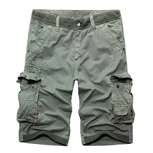 Adisputent Short Homme Pantalon Court avec Poche Décontraction Lâche en été