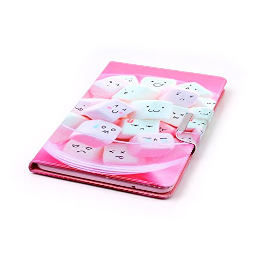 für Samsung Galaxy Tab E 9.6 Hülle Leder Emoji Zuckerwatte Muster,SKYXD [Auto Schlaf/Wach Funktion] PU Folio Klappbar Schutzhülle [Standfunktion/Brieftasche Kartenfach/Magnet] Klapphülle mit [Katze Handyanhänger + Eingabestift] 3 in 1 Zubehör Handy Tasche Etui for Samsung Galaxy Tab E 9.6 Zoll T560 T561 Bookstyle Flip Case Leather Cover With [Stylus and Dust Plug] - 6