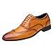 Produktbild FNKDOR Schuhe Groß38-48 Berufsschuhe Britischer Stil Herren Lederschuhe spitz Geschäft Schnürsenkel Freizeitschuhe Oxford Leder Hochzeitsschuhe Gelb 39 EU