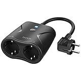 Ideal para su uso en interiores y exteriores: Grado de protección IP44. Diseñado para garantizar que su dispositivo está protegido del polvo y el agua. Los materiales son resistentes al fuego (Plástico tipo ABS+PC) y su diseño es a prueba de salpicaduras por lo que se puede utilizar en ambientes húmedos (la tapa debe de cerrarse para cubrir la toma de corriente cuando no está en uso).