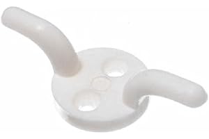 ONESTOPDIY.COM CLEAT HOOK ROMAN BLIND CORD HOOK WHITE PLASTIC 50MM 2 INCH ( pack of 20 )