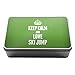 Produktbild Grün Keep Calm und Love Ski Jump Metall Aufbewahrungsdose Box 1893