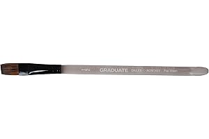 DALER ROWNEY Daler-Rowney Graduate Watercolour Brush, Pony & Synthetic Blend, Short Handle, Flat Wash, 1/2in