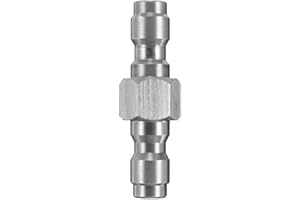 DONKIVVY Paintball - Adattatore PCP a doppia estremità, in acciaio INOX, 8 mm, attacco rapido