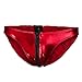 Produktbild SamMoSon Leder String Herren Erotik Männer Mankini Thong Unterwäsche Unterhosen Männer Slip Herren Erotik Unterwäsche Tanga Herren Tanga Unterwäsche Bodysuit Dessous Unterhosen (Rot, Freie Größe)