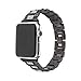 Produktbild Mumuj Mode Elegant Damen Metall Armband, Schmuck Glanz Ersatz Watch Band Jewelry Metallarmband mit Schmuck Ersatzband für Apple Watch 4 40mm (Schwarz)