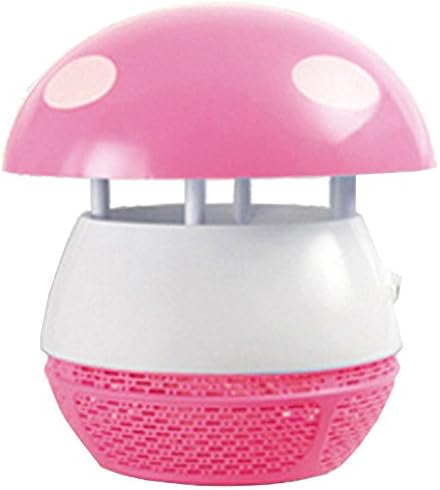 USB Rechargeable Ultrasonic Mosquito Killer LED Lamp Mushroom Shaped Mosquito Inhaler Light, Pink