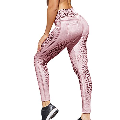 Cysincos Leggings de Sport Femme Sexy Taille élastique Longue Serpent Imprimé élastique Yoga Fitness Gym Running Skinny Gris