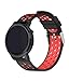 Produktbild Glowjoy Armband für Samsung Gear S3 Classic/Frontier,Weiche Silikon Schnellinstallation Armbanduhr Gurt Riemen Wasserdicht Doppeltes Farben WatchArmband Atmungsaktive Uhr Ersatzband (Schwarz)