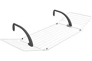 Vileda Brezza 200 | Balcony Airer | Super Strong Adjustable Arms | Easy to Open and Close, White, L