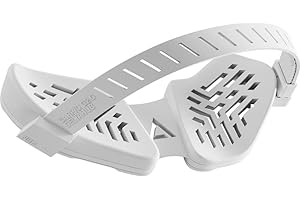 DELTAHUB Carpio G2.0 Repose-poignet ergonomique pour droitier avec bande en silicone, soulage l'hyperextension, la fatigue et les douleurs au poignet, glisse facilement – Large/Blanc