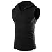 Produktbild Herren Sommer Mode Mit Kapuze Pullover Amlaiworld Tank Herren Ärmellos T-Shirt (Schwarz, L)