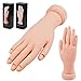 Ewin24 1pcs Soft Movable Hand Nail Art Acrylic/Gel Tip Design Practice Training Model Flex