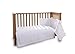 Clair de Lune Marshmallow Cot/ Cot Bed Quilt/ Bumper and Sheet Set (3 Pieces, White)