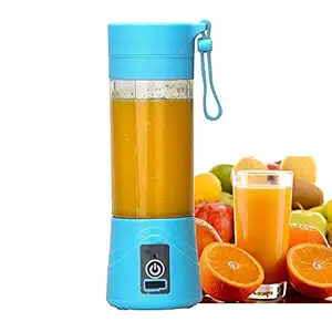 Crizer Portable Electric USB Juice Maker Juicer Blender Bottle, Personal Size Electric Rechargeable USB Juicer Cup, Fruit Mixer Machine with 4 Blades for Home and Travel