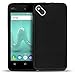 Produktbild Conie Wiko Sunny 2 Plus, Rückschale Matt - Case Silikon, Druckknöpfe Displayschutz Innen Matt außen Klar - Schutzhülle Sunny 2 Plus [Schwarz]