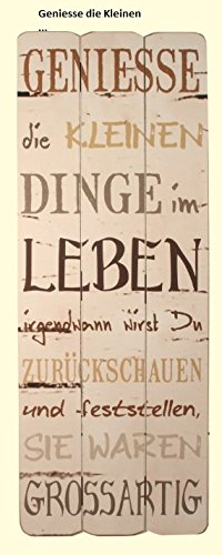 Holzschild Holzbild Wandbild „Poesie“ & Postkarte „Glücksmomente“ – Set ~ - 4