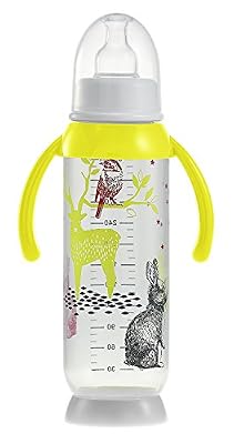 Béaba Biberon Demi-Lune à Poignées, Bunny, 330 ml