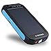 Produktbild X-DNENG Solar Power Bank 12000mAh mit Dual USB Ports Superbright Led Taschenlampen Wasserdicht Portable Solar Ladegerät für Telefon, Tablet, Gopro (Schwarz + Blau)