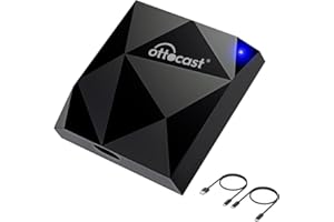 OTTOCAST Bezprzewodowy adapter Carplay, Apple Wireless Carplay Dongle, 5 GHz WiFi, automatyczne połączenie, bez opóźnień, aktualizacja online, do samochodów OEM Wired Carplay, model z roku 2016