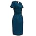 iiniim Women's Maternity Nursing Pregnancy Top Shirt Dress Peacock Blue Small