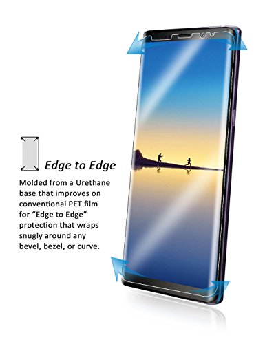 Samsung Galaxy Note 8 Protector de pantalla full cubierta  Yootech Galaxy note 8 pantalla LiQuid Skin Wet Sin Burbujas  Note 8 Screen Protector Anti-fingerprint Ultra Resistente a Golpes y Rayado HD Claro Caso pel  cula Perfecto - 2 Unidades