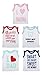 FARETO Babies Cotton T-Shirt (Di-Mom&Dad-White-Cut--12-18 Months, Multi-Coloured, 12-18 Months, Set of 5) RS.599.00