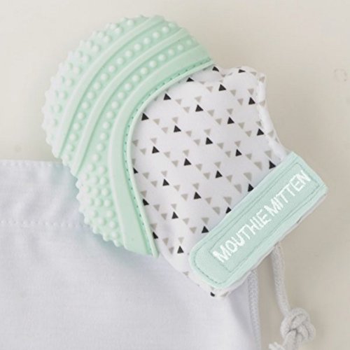 mouthie Mitten - Manopla Guante para dentición silicona - verde menta