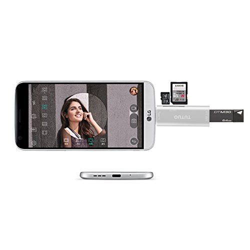 TUTUO USB C Kartenleser SD/ Micro SD (TF) Kartenlesegerät Type C OTG USB 3.0 Adapter Hub für MacBook Pro,Tablets,Google Chromebook Pixel,Huawei P10,Nexus5X / 6P (Silber) - 5