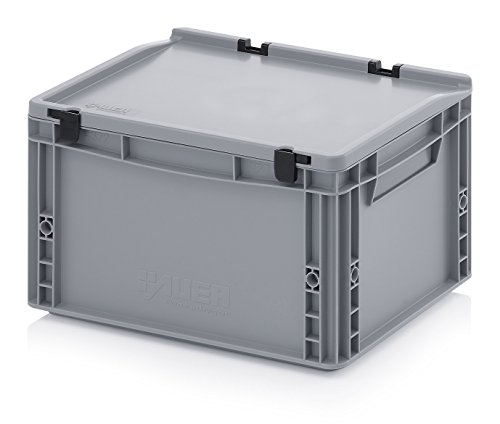 Eurobehälter-Eurobox 40 x 30 x 22 cm mit Scharnierdeckel inkl. gratis Zollstock