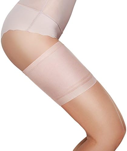 Mitex Bandaski Thigh Band Anti Chafing Garter Invisible Smooth - Made in EU, Light Pink,7