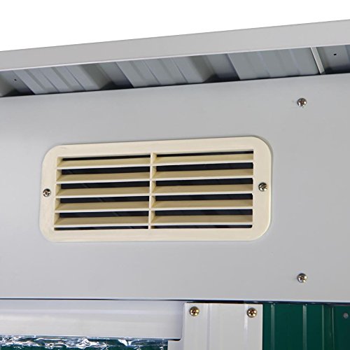 Rotfuchs Metall-Gerätehaus GMS03 inkl. Fundament in Grün 257 x 175 x 205 cm - 5