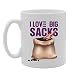 Produktbild MG3560 I Love Big Sacks Novelty Gift Printed Tea Coffee Ceramic Mug