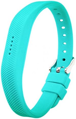 Fitbit Flex 2 Bands, Goodlucking Soft Silicone Fitness Replacement Accessories Wrist Band Buckle Design with Metal Buckle Clasp for Fitbit Flex2 (Teal)