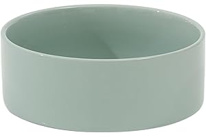 Havniva Ceramic 8.2inch Dog Bowl for Large-Breed Dogs, Anti-Slip and Weighted Pet Food and Water Bowl (Single Bowl - Light Green)