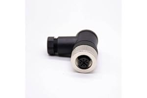 Elecbee M12 5 Broches Femelle Connecteur, M12 5Pin Aviation Industrie Connecteur Angle Droit IP67 A Code Non Blindé Capteur Femelle Installable sur Le Terrain M12 5 Core Accessoires de Étanches