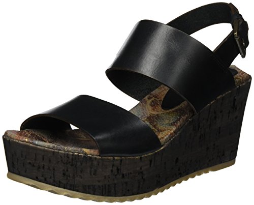 Preisvergleich Produktbild Bunker Damen Kaye Plateausandalen, Schwarz (Black), 40 EU