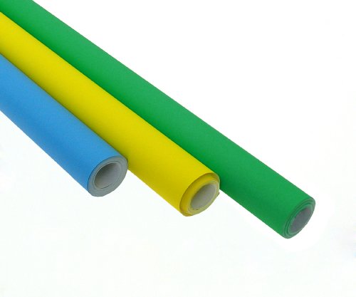 Creativity Papers - Rollos de papel continuo, 76 cm x 10 m, 3 unidades, color azul, verde y amarillo
