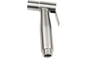 UYUYong Douchette Bidet pour WC Acier Inoxydable Pulvérisateur de Couches Pulvérisateur à Bidet Manuel pour l'hygiène personnelle Douche Salle de Bain WC -Argent