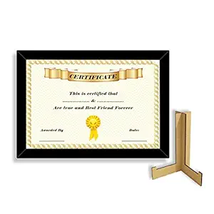 100yellow Gift Certificates 4 U,Best Friend Certificates- Certificate with Frame
