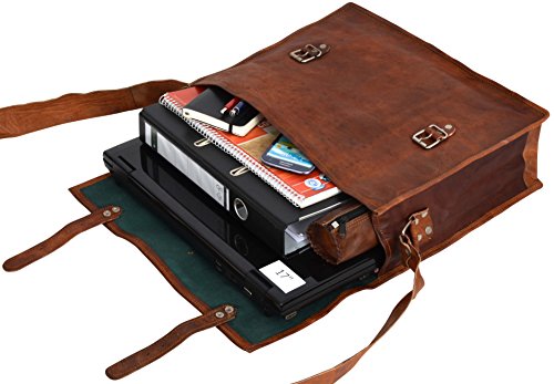 Gusti Leder nature   Mike   Umh  ngetasche Laptoptasche 17  Ledertasche Vintage   berschlagtasche Collegetasche Umh  ngetasche Lehrertasche Arbeitstas