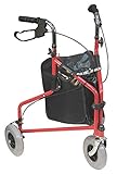 Aidapt Tri Walker with Bag Red (Eligible for VAT relief in the UK)