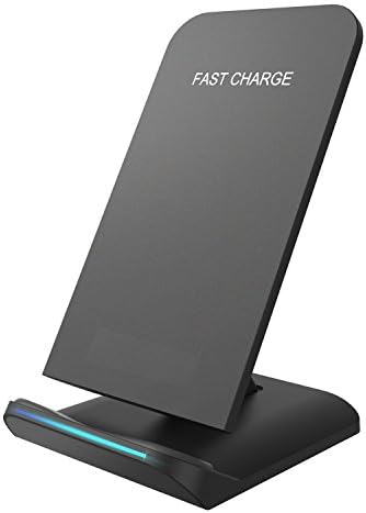 Fast Wireless Charger, Peddle Qi Charging Stand Double Coil Temperature Controlled and Sleep Friendly. Fast Charge Samsung S8 Plus/ S8/ Note 8/ S7 Edge/ S7/ S6 Edge Plus/ Note 5. Standard Charge iPhone X/ iPhone 8/ iPhone 8 Plus/ LG G6