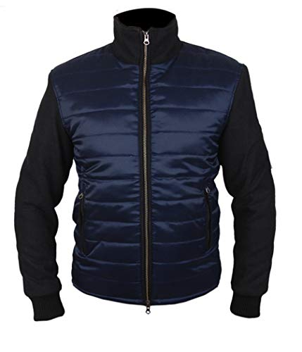 Flesh & Hide F&H Men's James Bond Daniel Craig Spectre Bomber Jacket S Black