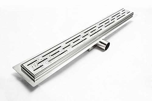 80cm 3-Schlitz Duschrinne mit Bodenbefestigung (4 Modellvariationen, 12 Abdeckungen, Größen 50cm - 120cm), DU1C08K