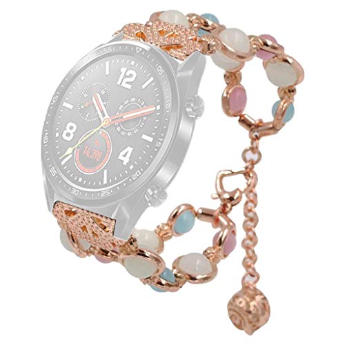 Preisvergleich Produktbild Sansee Uhrenarmbänder Verstellbares Handgemachte Nacht Leuchtende Ersatzbänder Armband für Huawei GT Smart Watch für Damen und Mädchen