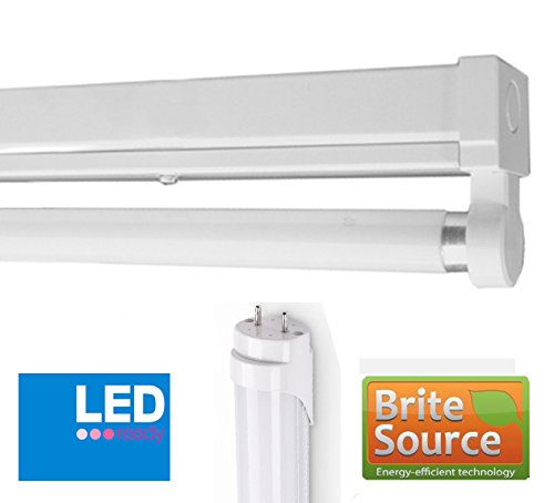 4Ft T8 LED Single Indoor Batten Fitting - Single Ended - Wired to Mains (Without LED Tube))