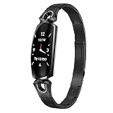 SHshou-L Fitness Tracker, Smart Armband Herzfrequenz Blutdruck Blutsauerstoff Schlaf Überwachung Multi-Sport-Modus Weibliche Bluetooth-Uhr,Black
